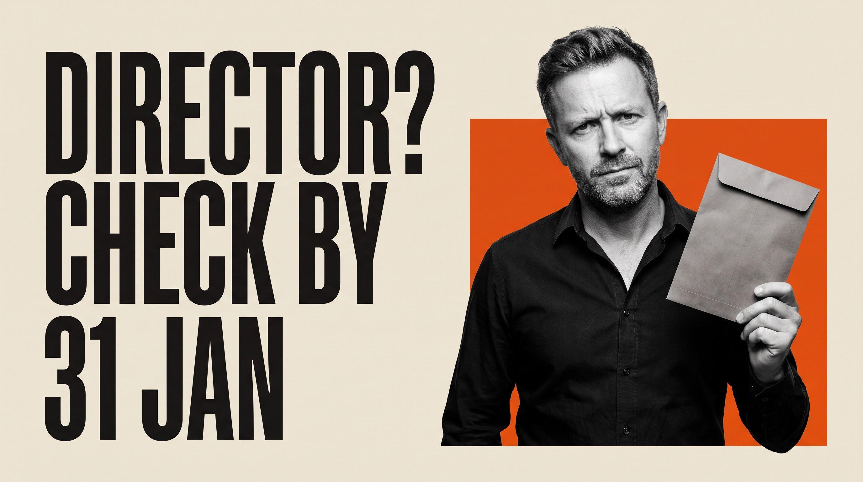 Poster of a director, headline director check by 31 January
